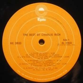 LP Charlie Rich: The Best Of Charlie Rich