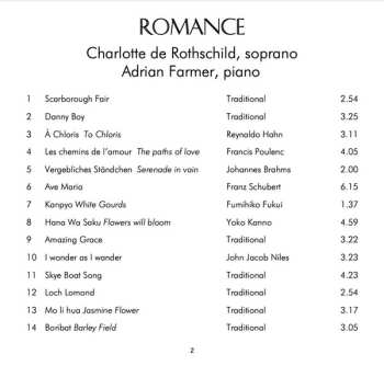 CD Charlotte De Rothschild: Romance