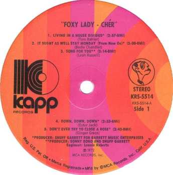 LP Cher: Foxy Lady