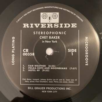 LP Chet Baker: In New York