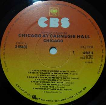4LP/Coffret Chicago: Chicago At Carnegie Hall