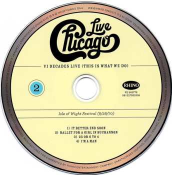 4CD/DVD/Coffret Chicago: Live VI Decades Live (This Is What We Do)