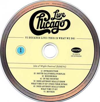 4CD/DVD/Coffret Chicago: Live VI Decades Live (This Is What We Do)