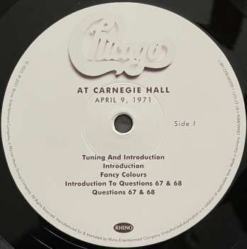 3LP/Coffret Chicago: At Carnegie Hall - April 9, 1971 LTD