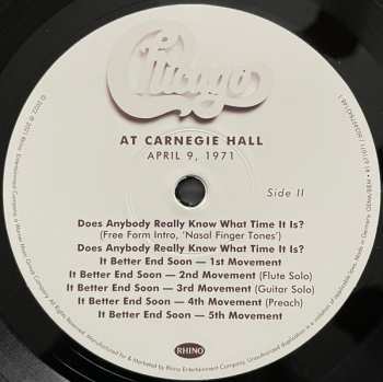 3LP/Coffret Chicago: At Carnegie Hall - April 9, 1971 LTD