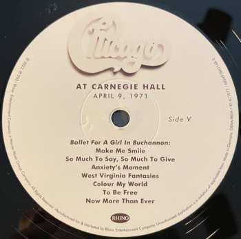 3LP/Coffret Chicago: At Carnegie Hall - April 9, 1971 LTD