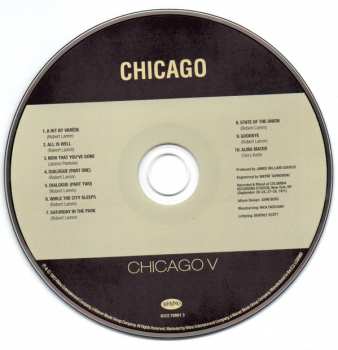 5CD/Coffret Chicago: Original Album Series
