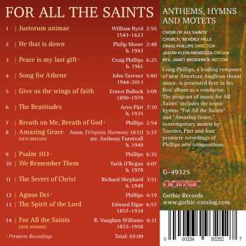 CD All Saints' Choir Beverly Hills: For All The Saints: Anthems, Hymns And Motets