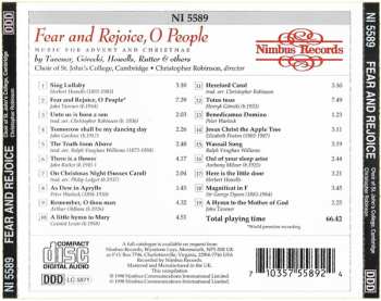 CD St. John's College Choir: Fear And Rejoice, O People: Music For Advent And Christmas