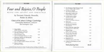 CD St. John's College Choir: Fear And Rejoice, O People: Music For Advent And Christmas