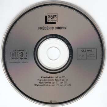 CD Frédéric Chopin: Klavierkonzert Nr. 2 = Piano Concerto No. 2 / Nocturnes Op. 27, Op. 32 - Valses Op. 70