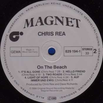 LP Chris Rea: On The Beach