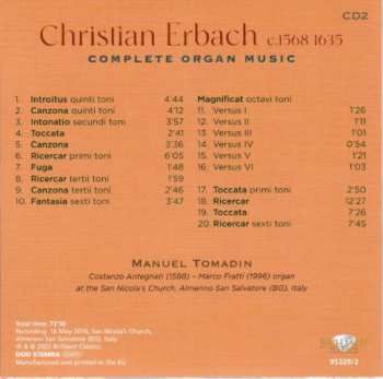 9CD/Coffret Manuel Tomadin: Complete Organ Music