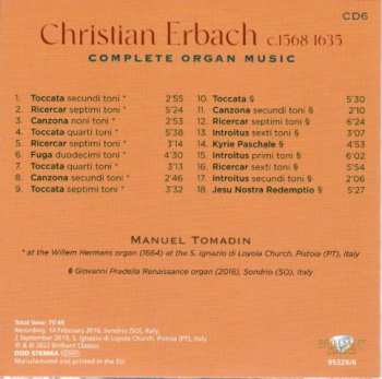 9CD/Coffret Manuel Tomadin: Complete Organ Music