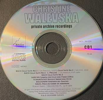 8CD/Coffret Christine Walevska: The Beauty & The Bow (Private Archive Recordings)