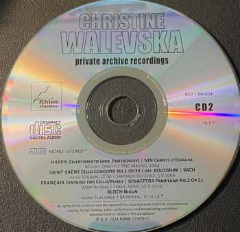 8CD/Coffret Christine Walevska: The Beauty & The Bow (Private Archive Recordings)