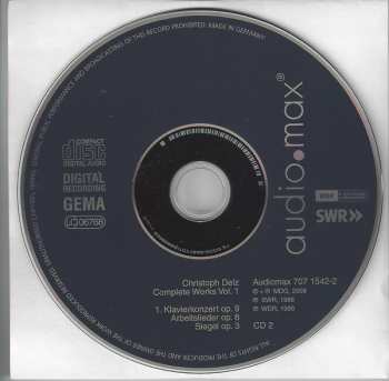 3CD/Coffret Christoph Delz: Complete Works Vol. 1