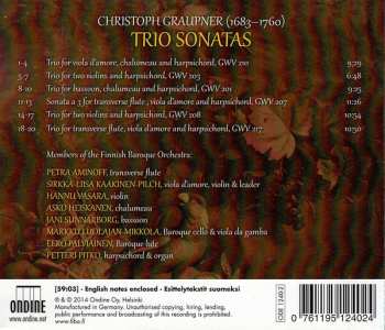 CD Christoph Graupner: Trio Sonatas