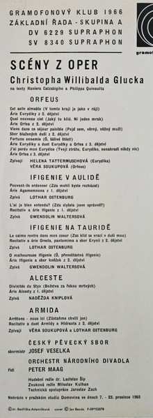 LP Christoph Willibald Gluck: Scény Z Oper
