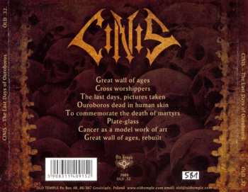 CD Cinis: The Last Days Of Ouroboros NUM