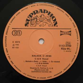 LP C&K Vocal: Balada O Zemi