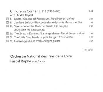 SACD Claude Debussy: Debussy Orchestrated: Petite Suite / La Boîte À Joujoux / Children's Corner