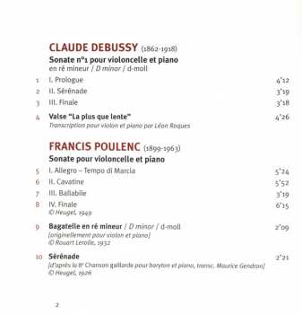 CD Claude Debussy: Debussy∙Poulenc Queyras∙Tharaud