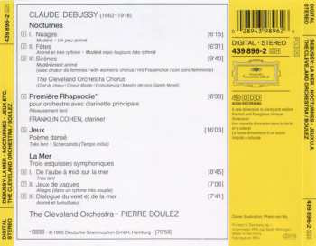 CD Claude Debussy: La Mer • Nocturnes • Jeux • Rhapsodie Pour Clarinette Et Orchestre
