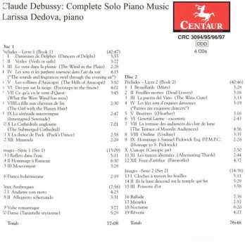 4CD Claude Debussy: Complete Solo Piano Music