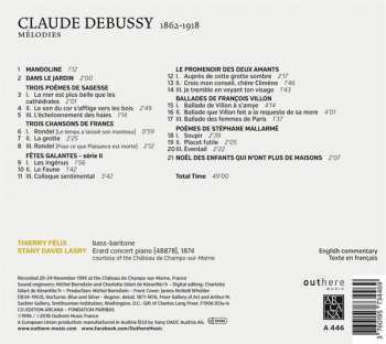 CD Claude Debussy: Mélodies