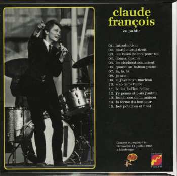 CD Claude François: En Public 1965 Maubeuge