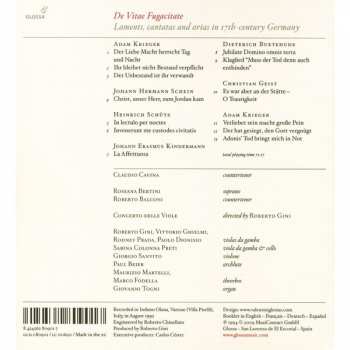 CD Claudio Cavina: De Vitae Fugacitate - Laments, Cantatas And Arias In 17th-century Germany