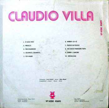 LP Claudio Villa: Greatest Hits