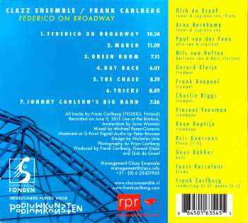 CD Frank Carlberg: Federico On Broadway