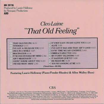 CD Cleo Laine: That Old Feeling