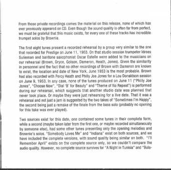 CD Clifford Brown: The Lost Rehearsals 1953-1956