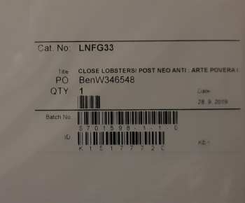 LP Close Lobsters: Post Neo Anti - Arte Povera In the Forest Of Symbols