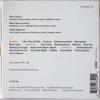 3CD/Coffret Codona: The Codona Trilogy LTD