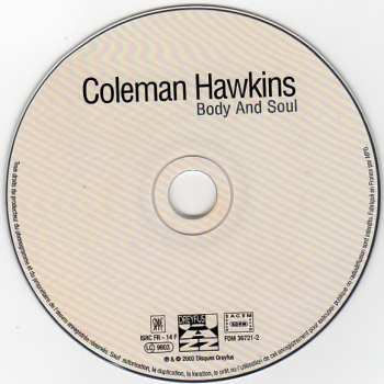 CD Coleman Hawkins: Body And Soul DIGI