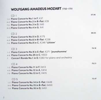 10CD/Coffret Wolfgang Amadeus Mozart: Complete Piano Concertos