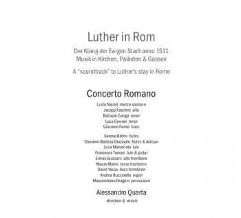 CD Concerto Romano: Luther In Rom (A "Soundtrack" To Luther's Stay In Rome)