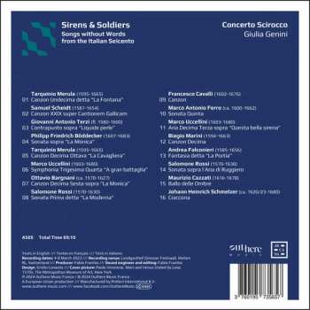 CD Concerto Scirocco: Sirens & Soldiers - Song Without Words From The Italian Seicento