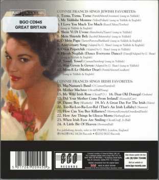 CD Connie Francis: Sings Jewish Favorites/Sings Irish Favorites