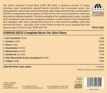 CD Conrad Beck: Complete Music For Solo Piano