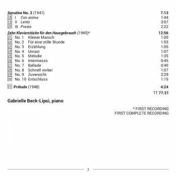 CD Conrad Beck: Complete Music For Solo Piano