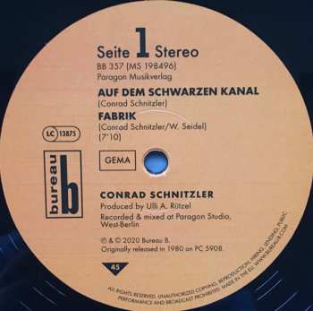 LP Conrad Schnitzler: Auf Dem Schwarzen Kanal