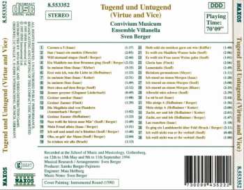 CD Convivium Musicum Gothenburgense: Tugend Und Untugend (Virtue And Vice)