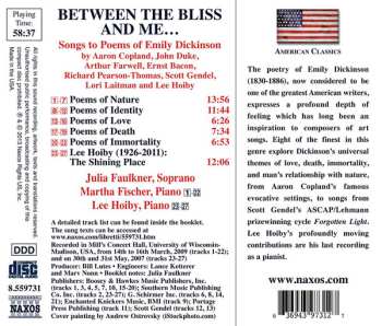 CD Aaron Copland: Between The Bliss And Me... (Songs To Poems Of Emily Dickinson)