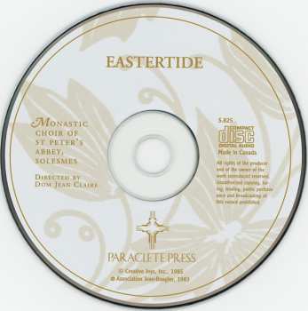 CD Chœur Des Moines De L'Abbaye Saint-Pierre De Solesmes: Eastertide
