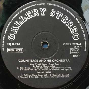 LP Count Basie Orchestra: Count Basie